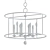 Bronze Cameron 8-Light Chandelier 3D model small image 2