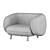 Sleek Basset Armchair: Contemporary Design 3D model small image 4