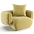 Luxury Tactile Armchair by Baxter 3D model small image 6