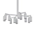 Elegant Charleroi Chandelier 122cm 3D model small image 2