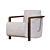 Elegant Franck Armchair by Haymann 3D model small image 2