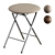 Elegant Sigma Stool - Chrome Metal Frame & Synthetic Leather Upholstery 3D model small image 5