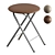 Elegant Sigma Stool - Chrome Metal Frame & Synthetic Leather Upholstery 3D model small image 6