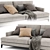 Poliform Bellport 2-Seater Sofa 3D model small image 2