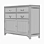Olivia 4-drawer Birch Chest 3D model small image 5