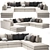 FRANCO II Classic 8-Piece Sectional: Realistic, Stylish, and Versatile 3D model small image 3