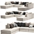 FRANCO II Classic 8-Piece Sectional: Realistic, Stylish, and Versatile 3D model small image 4