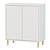 Elegant EKET Cabinet Combo: White & Wood 3D model small image 1