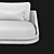 Modern Wood and Brass Lounge Sofa 3D model small image 4