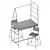 Compact and Stylish Dining Set 3D model small image 6