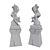 Title: Elegant Metal Abstract Figure on Wooden Pedestal 3D model small image 5
