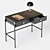 La Redoute Novani Office: Sleek, Black 2-Drawer Desk 3D model small image 1