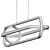 Pomezia LED Linear Suspension Light 3D model small image 3
