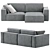 Ebi Corner Sofa 3D model small image 3