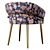 Elegant Aminta Armchair 3D model small image 4