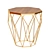 Elegant Octagon Side Table 3D model small image 1
