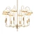 Vintage Brass Chandeliers: Hans Agne Jakobsson, Markaryd 3D model small image 1