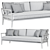 Vintage Teak Laurel Sofa 3D model small image 6
