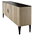 Elegant Beige&Brass Sideboard 3D model small image 2