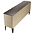 Elegant Beige&Brass Sideboard 3D model small image 3