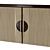 Elegant Beige&Brass Sideboard 3D model small image 4