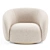 EICHHOLTZ BRICE Swivel Armchair | Cream Boucle 3D model small image 10