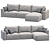 Elise Stretch Sofa: Stylish & Versatile 3D model small image 4