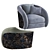 Luxury Bentley Home Beaumont Armchair 3D model small image 2