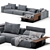 Modern Westside Sofa by Poliform 3D model small image 2