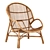 Elegant Uganda Brown Armchair 3D model small image 1