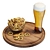 Craft Beer & Pretzel Set 3D model small image 2