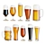 8-Piece Beer Glass Set 3D model small image 1