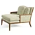 Elegant Florence Chaise: Cozy Indulgence 3D model small image 2