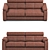 Sleek Comfort Sofa 3D model small image 2