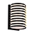 Outdoor Wall Light: John Black Grid 3D model small image 1