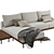 Modern Zita Corner Sofa Set 3D model small image 3
