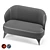 1950 Atmosfera Sofa: Italian Elegance by Vibieffe 3D model small image 2