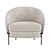 Elegant Lloyd Armchair by Longhi 3D model small image 2