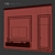 Modern TV Wall Mount Set 3D model small image 5