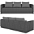 Contemporary Miami Sofa: Modern & Stylish 3D model small image 4