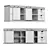 Elegant Germain TV Stand 3D model small image 3
