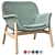 Modern Vedbo Chair - Light Brown-Pink 3D model small image 4