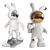 Cosmic Bunny Sculpture 3D model small image 1