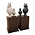 Ceramic Blowfish Vases 3D model small image 2