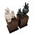 Ceramic Blowfish Vases 3D model small image 4
