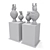 Ceramic Blowfish Vases 3D model small image 5