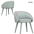 Luxurious Bordeaux Velvet Armchair 3D model small image 6