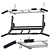 Versatile Home Gym Set - Wall Horizontal Bar, 3-in-1 Horizontal Bar, and Full Horizontal Bar Press 3D model small image 5