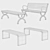 Sturdy Outdoor Bench: internet-inspired design 3D model small image 2