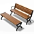 Sturdy Outdoor Bench: internet-inspired design 3D model small image 3